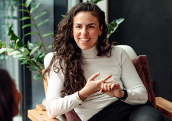Woman smiling in office